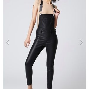 Blank nyc vegan leather overalls